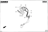 Гидропроводы, claas autopilot. Гидравлические линии. Гидравлика. Запчасти для комбайнов mega 350 № машины 83600011 - 83699999. Схема 1