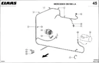Mercedes om 906 la, электрика двигателя. Кабельные комплекты. / электроника. Запчасти для комбайнов mega 350 № машины 83600011 - 83699999