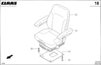 Сидение grammer. Кабина / площадка водителя. Запчасти для комбайнов mega 350 № машины 83600011 - 83699999