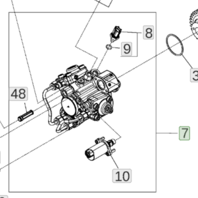 Нагнетат. Топливный насос John Deere RE571640