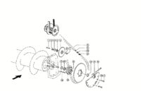 Привод шнека жатки (3.9-9 м) комбайна CLAAS Lexion