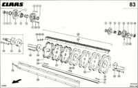 Молотильный барабан. аппарат. Запчасти для комбайнов mega 370-360 № машины 84600011 - 84699999. Схема 1