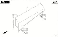 Боковое капотирование, лев. Схема 5. Запчасти для комбайнов mega 370-360 № машины 84600011 - 84699999. 4