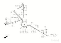 Тормозные линии. Рабочий тормоз. Запчасти для комбайнов tucano 320 № машины l0200011 - l0299999