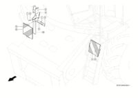 Предупредительные щитки. Оснастка, предписываемая законом. Навесные детали / пневматика. Запчасти для комбайнов tucano 430-420 № машины c2200011 - c2299999