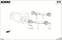 Привод движения; карданный вал дл. Запчасти для комбайнов lexion 560-540 № машины 58400011 - 58499999