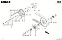 Муфта привода жатки. Запчасти для комбайнов lexion 560-540 № машины 58400011 - 58499999