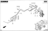 Гидропроводы, реверс. Запчасти для комбайнов lexion 560-540 № машины 58400011 - 58499999. Схема 1