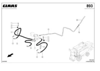 Гидропроводы, жатка - демпфирование. Запчасти для комбайнов lexion 560-540 № машины 58400011 58499999. Схема 2