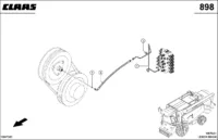 Гидропроводы, высокое давление. Запчасти для комбайнов lexion 560-540 № машины 58400011 - 58499999. Схема 3