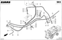 Гидропроводы, распределитель соломы. Запчасти для комбайнов lexion 560-540 № машины 58400011 - 58499999 — изображение 2