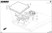 Кабина, крыша. Запчасти для комбайнов lexion 560-540 № машины 58400011 - 58499999. Схема 2 — изображение 2