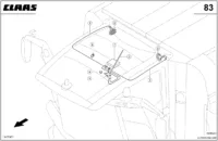 Радио-подключение в крыше кабины. Запчасти для комбайнов lexion 560-540 № машины 58400011 - 58499999 — изображение 2