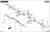 Наклонная камера hp, верхний вал. Запчасти для комбайнов lexion 560-540 № машины 58400011 - 58499999
