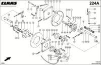 Пальцевый валец. Запчасти для комбайнов lexion 560-540 № машины 58400011 - 58499999. Схема 4