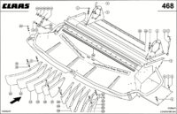 Измельчитель соломы, распределитель. Запчасти для комбайнов lexion 560-540 № машины 58400011 - 58499999