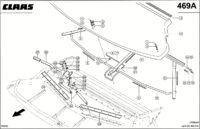Механическ. Регулировка распределяющих. Запчасти для комбайнов lexion 560-540 № машины 58400011 - 58499999. Схема 1