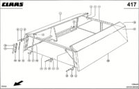 Крышка бункера. Запчасти для комбайнов lexion 560-540 № машины 58400011 - 58499999. Схема 1