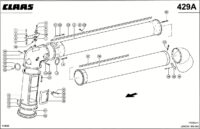 Выгрузной трубы. Запчасти для комбайнов lexion 560-540 № машины 58400011 - 58499999. Схема 2