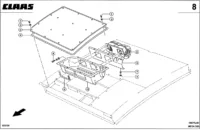 Кабина, крыша. Запчасти для комбайнов mega 350 № машины 83500011 - 83599999. Схема 2 — изображение 2