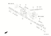 Натяжное устройство, привод насоса мотовила. Запчасти для комбайнов tucano 580-570 № машины l1700011 - l1799999