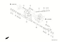 Натяжное устройство, привод насоса мотовила. Запчасти для комбайнов tucano 450-440 № машины l3500011 - l3599999