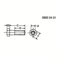 Болт М6х25 19M7933 DL Оригинал ЕС 129 283 — изображение 3