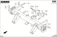 Ведущий мост. Запчасти для комбайнов lexion 560-540 № машины 58400011 - 58499999. Схема 2 — изображение 3