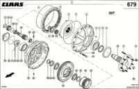 Привод движения; планетарный борт. Запчасти для комбайнов lexion 560-540 № машины 58400011 - 58499999 — изображение 3