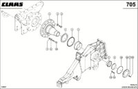 Резиновая полугусеница; подшипники. Запчасти для комбайнов lexion 560-540 № машины 58400011 - 58499999 — изображение 3