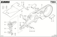 Резиновая полугусеница; рама. Запчасти для комбайнов lexion 560-540 № машины 58400011 - 58499999. Схема 1 — изображение 3