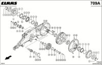 Резиновая полугусеница; редуктор. Запчасти для комбайнов lexion 560-540 № машины 58400011 - 58499999. Схема 1 — изображение 3