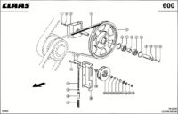 Привод решетного стана, 1. Ступень. Запчасти для комбайнов lexion 560-540 № машины 58400011 - 58499999 — изображение 3