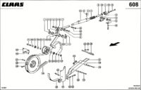 Привод выгрузного устройства. Запчасти для комбайнов lexion 560-540 № машины 58400011 - 58499999. Схема 2 — изображение 3