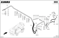 Гидропроводы, реверс. Запчасти для комбайнов lexion 560-540 № машины 58400011 - 58499999 — изображение 3