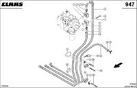Гидропроводы, привод движения 4-trac. Запчасти для комбайнов lexion 560-540 № машины 58400011 - 58499999 — изображение 3