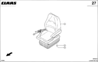 Сидение, пневматич. Регулируем.. Запчасти для комбайнов lexion 560-540 № машины 58400011 - 58499999 — изображение 3