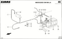 Mercedes om 906 la. Электрика двигателя. Кабельные комплекты. / электроника. Запчасти для комбайнов mega 350 № машины 83500011 - 83599999. Схема 1 — изображение 3