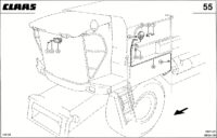 Рабочее освещение. Электрика / электроника. Запчасти для комбайнов mega 350 № машины 83500011 - 83599999. Схема 1 — изображение 3