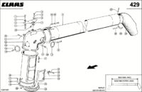 Выгрузной трубы. Запчасти для комбайнов lexion 560-540 № машины 58400011 - 58499999. Схема 1 — изображение 3