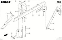 Монтажная колонна, лев.. Запчасти для комбайнов lexion 560-540 № машины 58400011 - 58499999 — изображение 3
