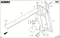 Задняя стенка, лев.. Запчасти для комбайнов lexion 560-540 № машины 58400011 - 58499999 — изображение 3