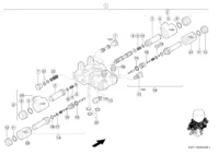 Гидравлика auto contour, клапаны. Запчасти для комбайнов tucano 580-570 № машины l1700011 - l1799999. Схема 1 — изображение 6
