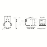 Кольцо стопорное R124576 DL Оригинал ЕС 144 383
